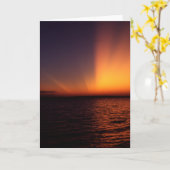 Het spectaculaire Wenskaart van de Zonsondergang Kaart (Gele Bloem)