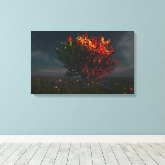 Het spectrum van de Herfst Canvas Afdruk (Insitu (Houten vloer))