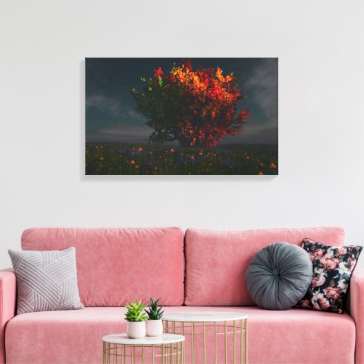 Het spectrum van de Herfst Canvas Afdruk (Insitu (Woonkamer))