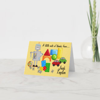 Het Speelgoed Notecards van een Jongen Notitiekaartje