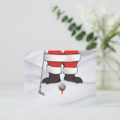 Het SpeelGolf van de Kerstman in de Sneeuw Feestdagenkaart (Staand voorkant)