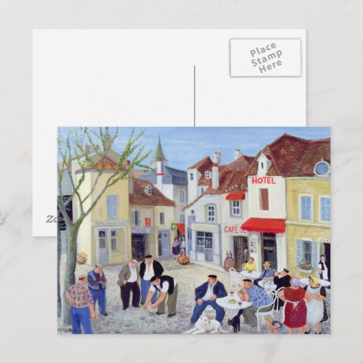 Het spel Burgundy Briefkaart (Voorkant / Achterkant)