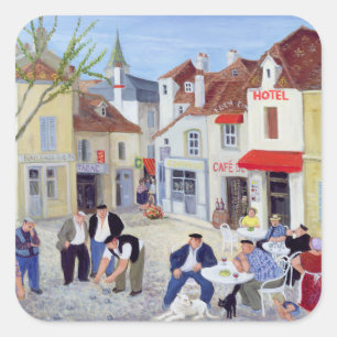 Het spel Burgundy Vierkante Sticker