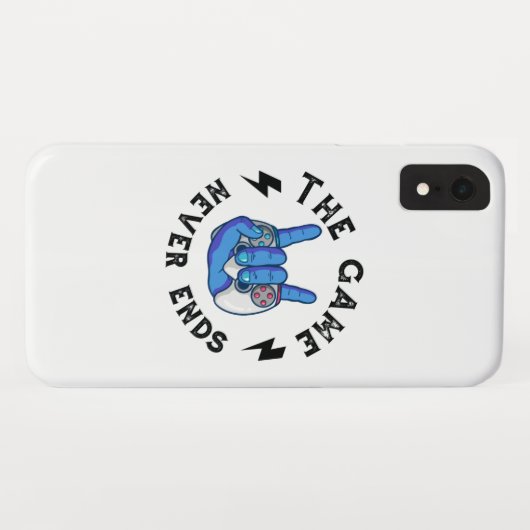 Het spel eindigt nooit Case-Mate iPhone case (Achterkant (horizontaal))