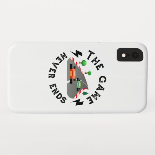 Het spel eindigt nooit Case-Mate iPhone case (Achterkant (horizontaal))