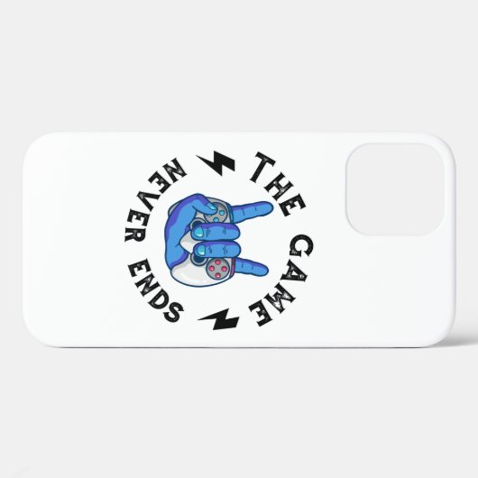 Het spel eindigt nooit Case-Mate iPhone case (Achterkant (horizontaal))