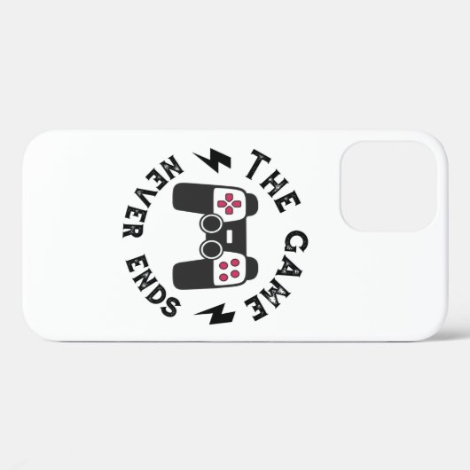 Het spel eindigt nooit Case-Mate iPhone case (Achterkant (horizontaal))