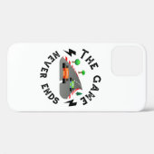 Het spel eindigt nooit Case-Mate iPhone case (Achterkant (horizontaal))