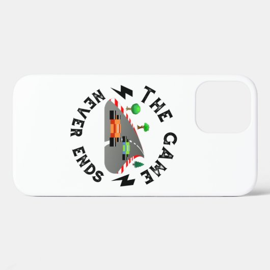 Het spel eindigt nooit Case-Mate iPhone case (Achterkant (horizontaal))