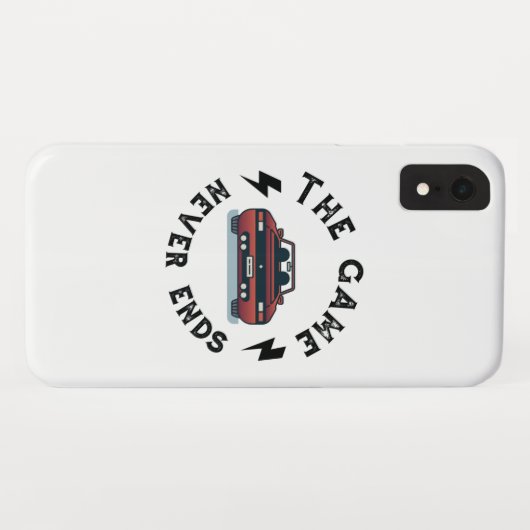 Het spel eindigt nooit Case-Mate iPhone case (Achterkant (horizontaal))