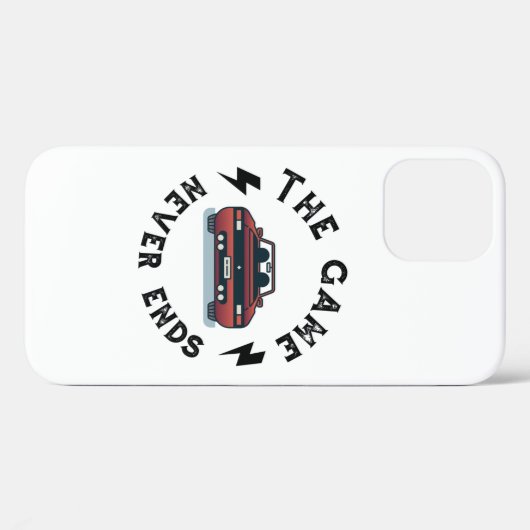 Het spel eindigt nooit Case-Mate iPhone case (Achterkant (horizontaal))