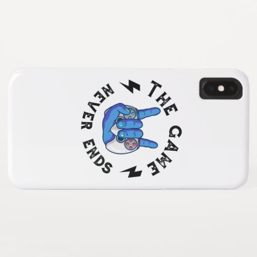 Het spel eindigt nooit Case-Mate iPhone case (Achterkant (horizontaal))
