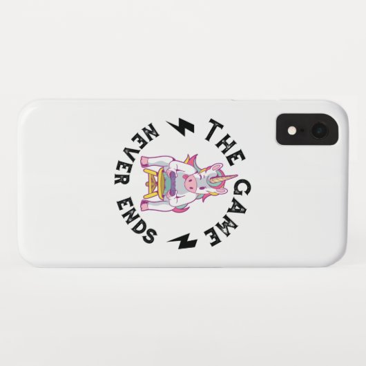 Het spel eindigt nooit Case-Mate iPhone case (Achterkant (horizontaal))
