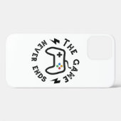 Het spel eindigt nooit Case-Mate iPhone case (Achterkant (horizontaal))