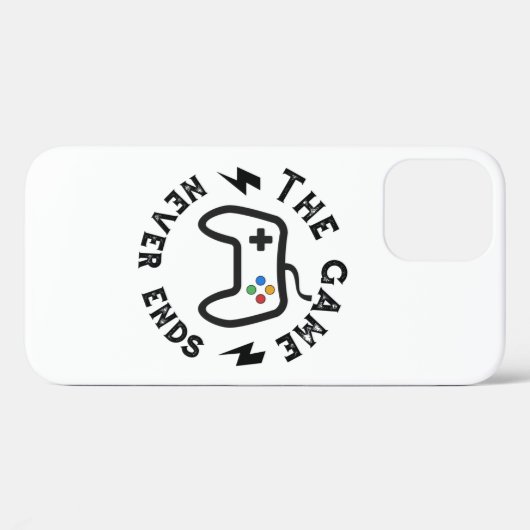 Het spel eindigt nooit Case-Mate iPhone case (Achterkant (horizontaal))