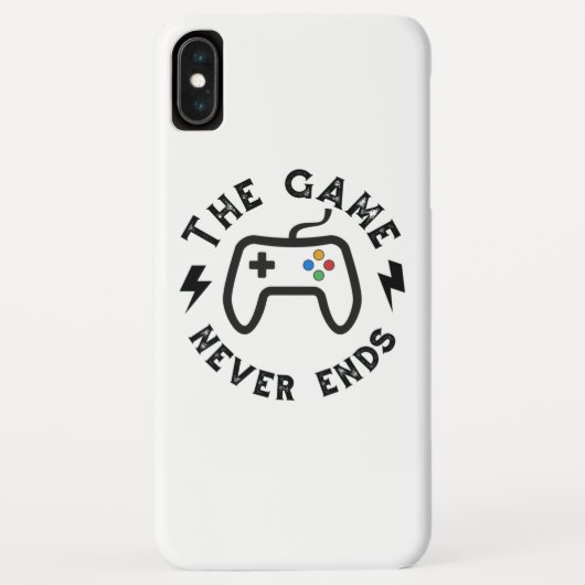 Het spel eindigt nooit Case-Mate iPhone case (Achterkant)