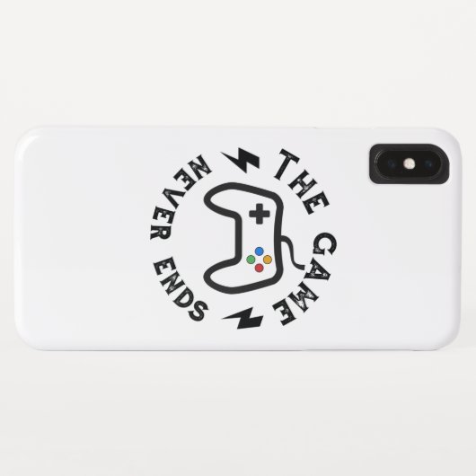 Het spel eindigt nooit Case-Mate iPhone case (Achterkant (horizontaal))
