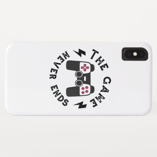 Het spel eindigt nooit Case-Mate iPhone case (Achterkant (horizontaal))