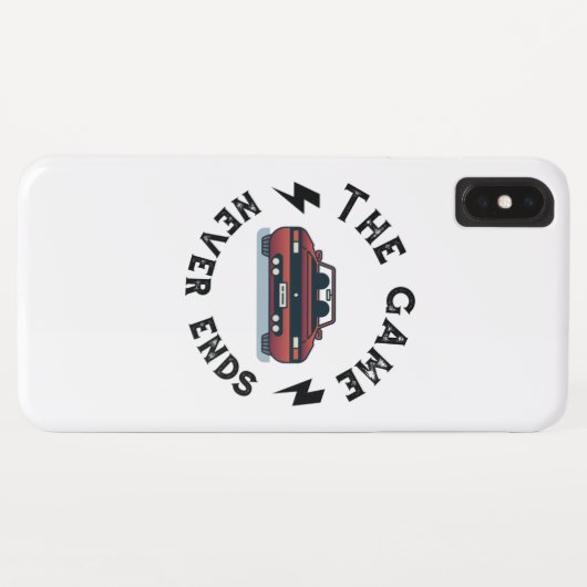 Het spel eindigt nooit Case-Mate iPhone case (Achterkant (horizontaal))