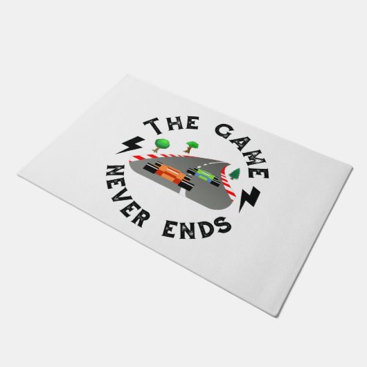 Het spel eindigt nooit deurmat (Schuin)