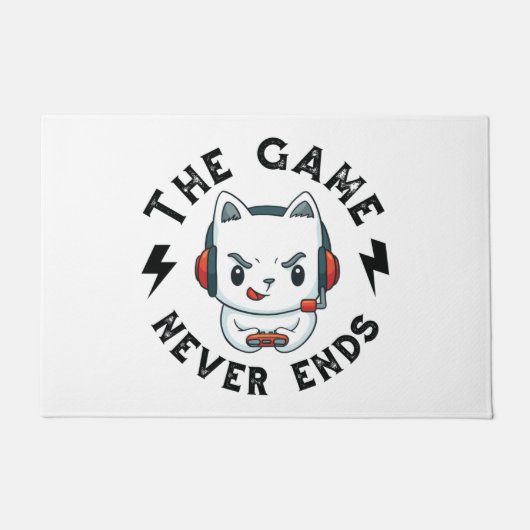 Het spel eindigt nooit deurmat (Voorkant)