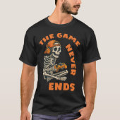 Het spel eindigt nooit, grappige gamer t-shirt (Voorkant)