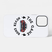 Het spel eindigt nooit iPhone hoesje (Achterkant horizontaal)
