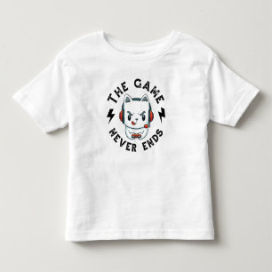 Het spel eindigt nooit kinder shirts