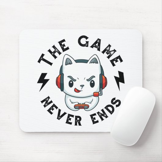 Het spel eindigt nooit muismat (Met muis)