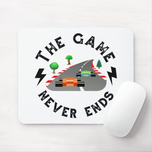 Het spel eindigt nooit muismat (Met muis)