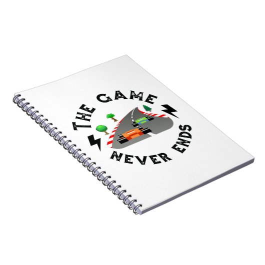 Het spel eindigt nooit notitieboek (Rechterzijde)