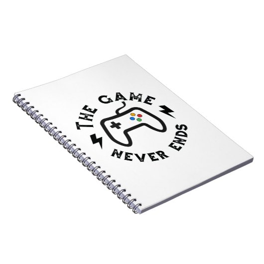 Het spel eindigt nooit notitieboek (Rechterzijde)