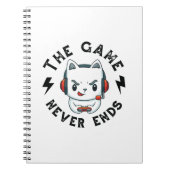 Het spel eindigt nooit notitieboek (Voorkant)