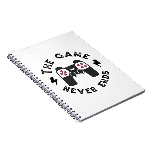 Het spel eindigt nooit notitieboek (Rechterzijde)