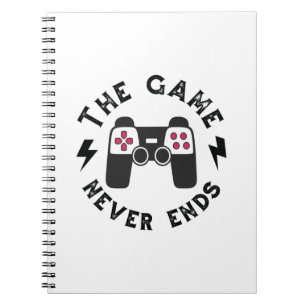 Het spel eindigt nooit notitieboek