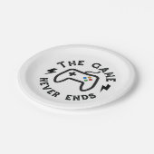 Het spel eindigt nooit papieren bordje (Gekanteld)