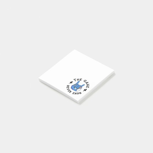 Het spel eindigt nooit post-it® notes (Schuin)