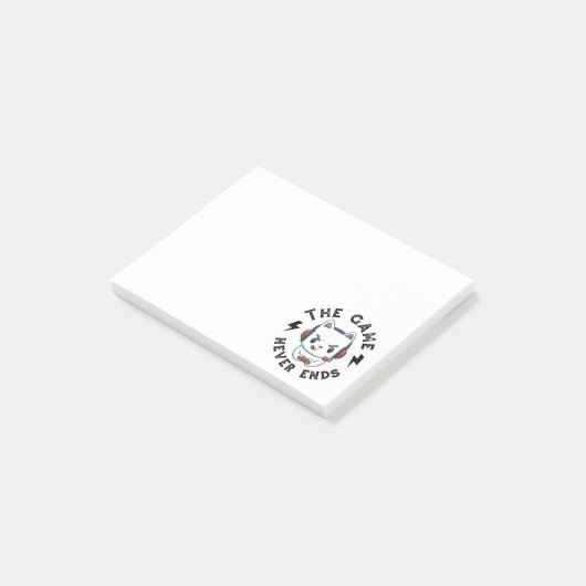 Het spel eindigt nooit post-it® notes (Schuin)