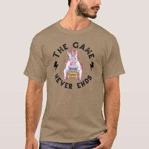 Het spel eindigt nooit t-shirt