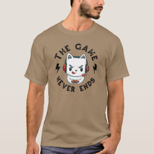 Het spel eindigt nooit t-shirt