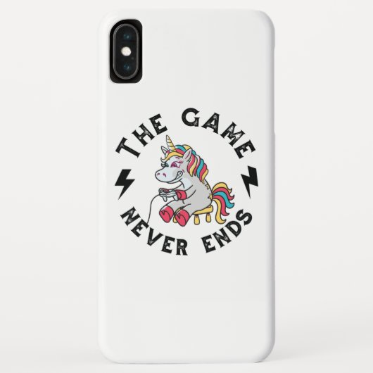Het spel eindigt nooit voor eenhoorns Case-Mate iPhone case (Achterkant)