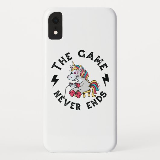 Het spel eindigt nooit voor eenhoorns Case-Mate iPhone case (Achterkant)