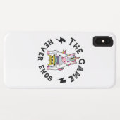 Het spel eindigt nooit voor eenhoorns Case-Mate iPhone case (Achterkant (horizontaal))