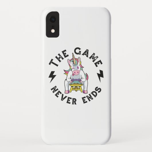 Het spel eindigt nooit voor eenhoorns Case-Mate iPhone case (Achterkant)