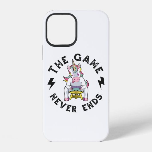 Het spel eindigt nooit voor eenhoorns iPhone hoesje (Achterkant)