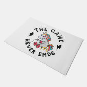 Het spel eindigt nooit voor Unicorns Deurmat (Schuin)