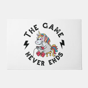 Het spel eindigt nooit voor Unicorns Deurmat