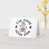 Het spel eindigt nooit voor Unicorns Kaart (Gele Bloem)