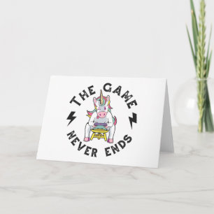 Het spel eindigt nooit voor Unicorns Kaart