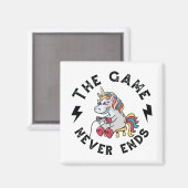 Het spel eindigt nooit voor Unicorns Magneet (Voorkant / Achterkant)